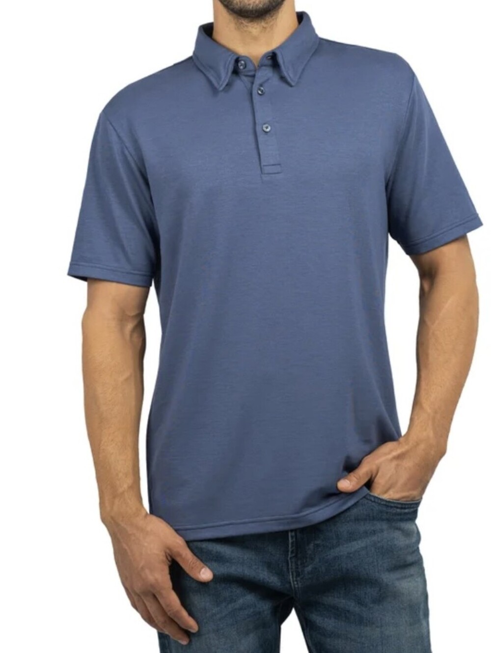 Jach's Men's Short-Sleeve Polo Shirt - Blue